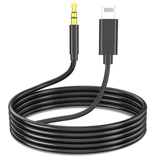 Esbeecables [Apple MFi Certified] iPhone AUX Cord for Car Stereo, 6.6ft Lightning to 3.5mm AUX Audio Cable Support All iOS Compatible for iPhone 14/13/12/11/SE/XS/XR/X 8 7 6 5, iPad/Home Stereo/Headphone-Black 2M