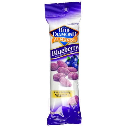 Blue Diamond Almonds Blue Diamond Blueberry Flavored Almonds, 1.5 Ounce (Pack of 12)
