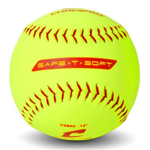CHAMPRO Safe-T-Softball Cover Optic Yellow 12 PK