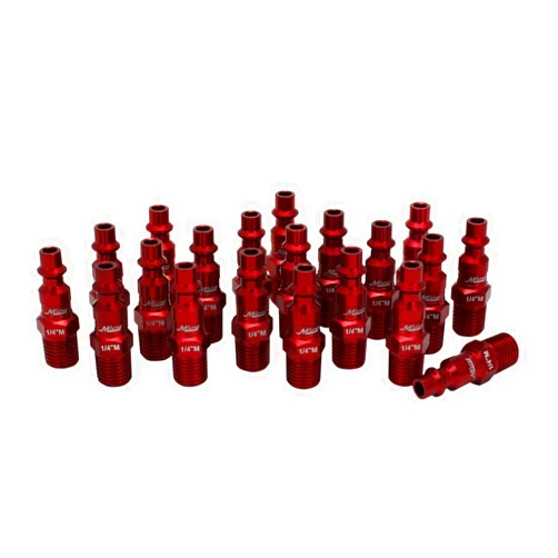 Milton 727MC-20 ColorFit Plugs, M-Style Red, 1/4