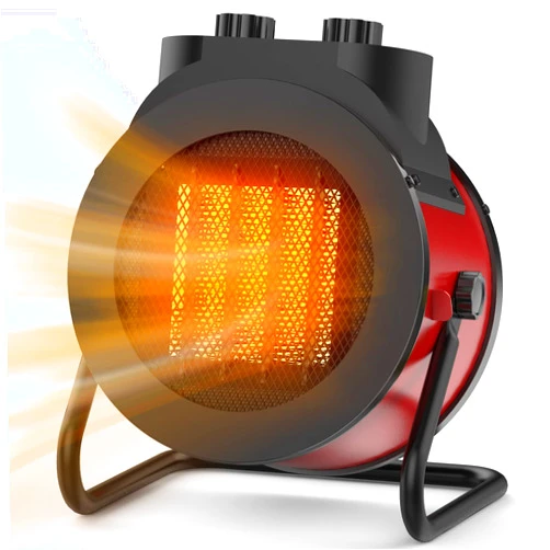 Elevoke Space Heaters for Indoor Use, 1500W PTC Electric Heater with 90°Adjustable Angle, Fast Safety Heat, Small Portable Heater for Office Home (Red)