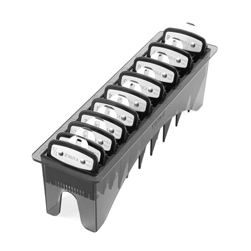 Yinke 10 Pcs Clipper Guards Set for Wahl Clippers with Comb Tray, Professional Premium Clipper Guards with Metal Clip, from 1/16” to 1”(1.5-25mm) Size, Fits Most Cordless/Cord Wahl Clippers (10-PACK)