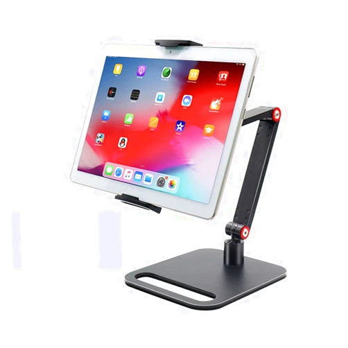Moxamo Tablet Stand Holder for Desk，Adjustable Height Multi-Angle Rotating Desktop Stand，Dual-axis Support,Compatible with iPad iPhone