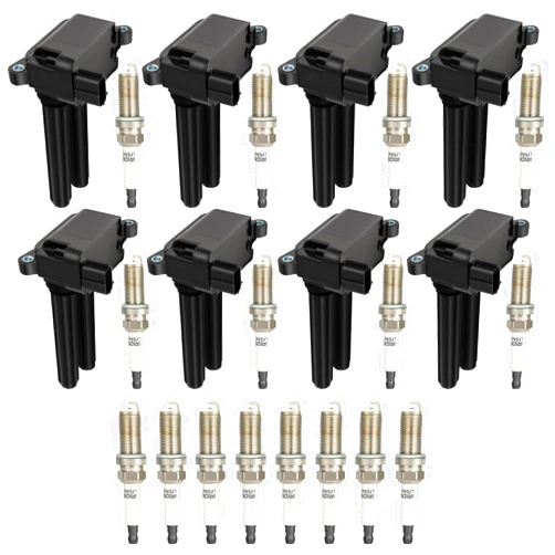 ECCPP UF504 8 ignition coils with 16 iridium Spark Plugs for Chrysler for Dodge for Ram for Jeep 300 Aspen Challenger Durango Magnum Charger Com for MANder Grand Cherokee 2005-2019 5.7L 6.1L 6.4L