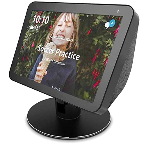 ATOPHK Adjustable Stand only for Echo Show 8 / Echo Show 8 (2nd Gen), Tilt + Swivel Stand，Aluminum Stand with 8 Magnets Black