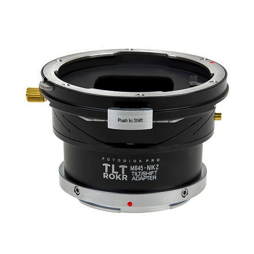 Fotodiox Pro TLT ROKR - Tilt/Shift Lens Mount Adapter Compatible with Mamiya 645 MF (M645) Mount Lenses to Nikon Z-Mount Mirrorless Camera Body