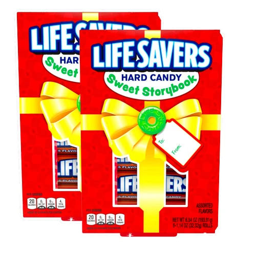 NOSH PACK Christmas Candy Holiday Storybook - Holiday Edition Saver Hard Candy, Individually Wrapped Christmas Candy Stocking Stuffer 5 Flavors, 2 Pack
