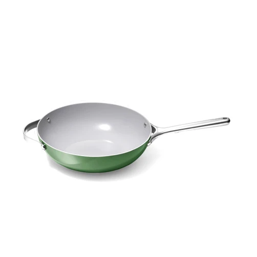 Caraway Non-Stick Stir Fry Pan - 12” Wok-Inspired Pan - Free From Forever Chemicals - High-Sloped Walls - Stainless Steel Handles - Sage