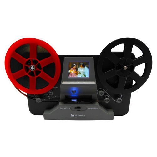 Wolverine Reel Converter Scanner to Convert Film into Digital Videos. Frame by Frame Scanning to Convert 3 inch and 5 inch 8mm Super 8 Film reels into 720P Digital