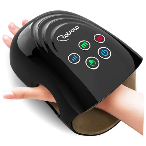 cotsoco Cordless Hand Massager with Heat and Compression for Arthritis and Carpal Tunnel, Birthday Gifts for Women Mom Men,Black