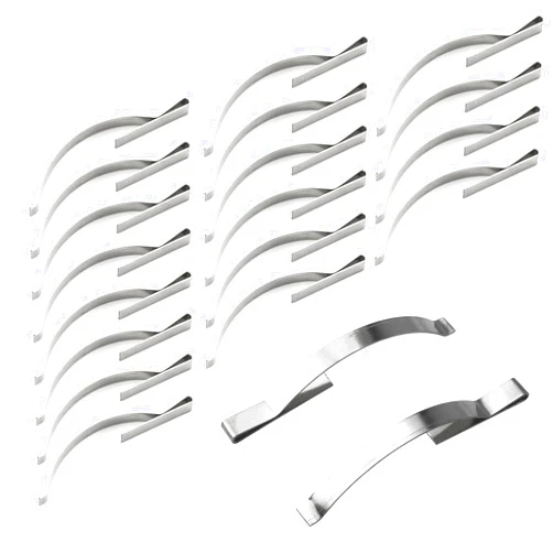 DGHAOP 20pcs Stainless Steel Window Screen Tension Spring Corner Clips 0.5x5x56mm Holding Screen Sliding in Aluminum Channel Safely and Securely