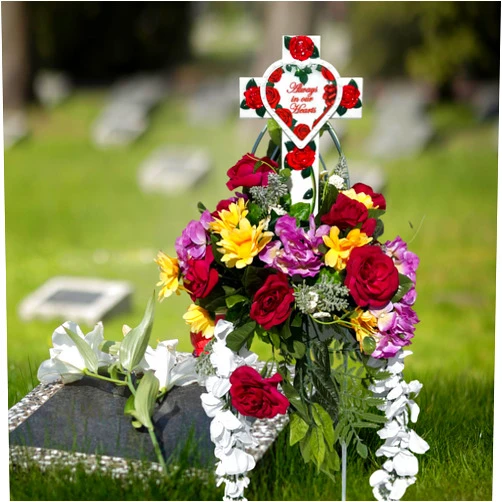 FireGlo By Renosky Fire Glo Glow-in-the-Dark Memorial Cross - Always in our Hearts (Red)