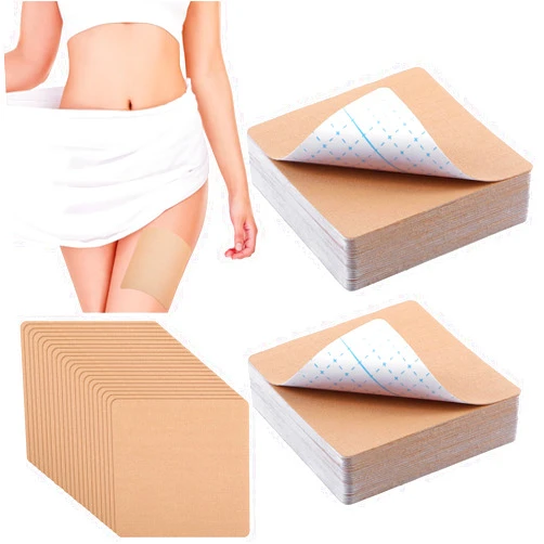 Threlaco 50 Pcs Thigh Tape Kinesiology Back Fat Tummy Tape for Body Shaping Inner Thigh Tummy Flat Stomach