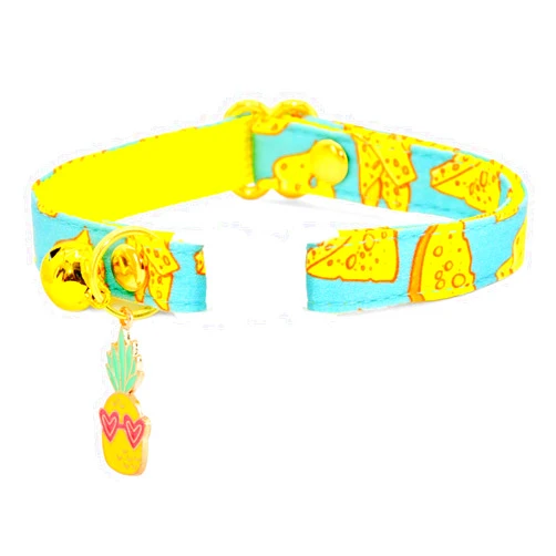 Kamercy Cat Collar with Charm - Safety Cat Collar Breakaway/Foodie Cheese Lover, Fromage/Cat Gift/Cat, Kitten (6