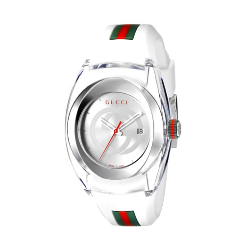Gucci SYNC L Stainless Steel Watch with Rubber Band(Model:YA137302)