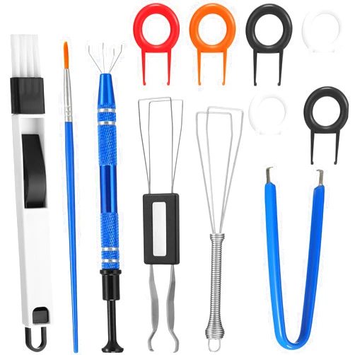 Frienda 12 Pack Keyboard Lube Switch Puller Kits Key Cap Remover Tools Mechanical Switch Opener for Mechanical Keyboard Removing Fixing Cleaning