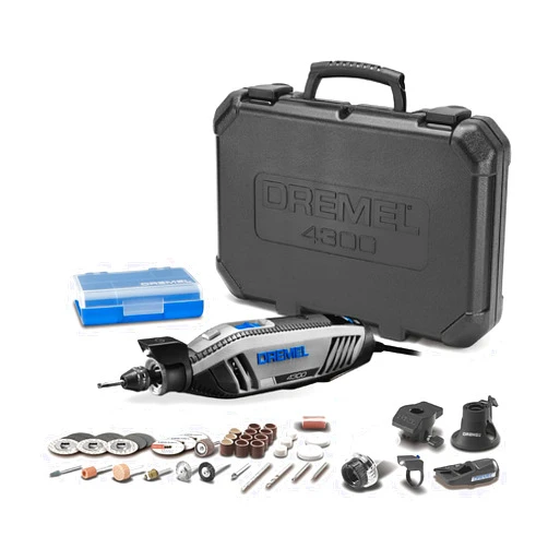 Dremel 4300-5/40 High Performance Rotary Tool Kit with LED Light- 5 Attachments & 40 Accessories - Ideal for Grinding, Cutting, Wood Carving, Sanding, and Engraving