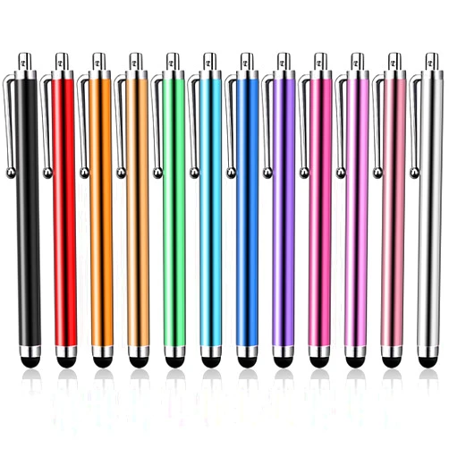 AmberVec Stylus Pen for Touchscreen, High Sensitivity Capacitive Stylus Pen for iPhone/iPad/Android/Samsung/Computer/Tablets, AmberVec Universal Stylists Pens for Touch Screens Devices with clip, 12 Pack