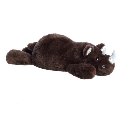 Aurora® Laid-Back Snoozles™ Rhino Stuffed Animal - Cuddly Comfort - Imaginative Playtime - Black 18 Inches
