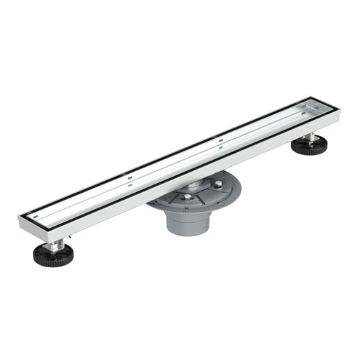Neodrain 24-Inch Brushed Linear Shower Drain, 2-in-1 Flat & Tile Insert Cover, Stainless Steel Linear Drain, Brushed Rectangle Shower Floor Drain with Hair Strainer, Shower Drain Base