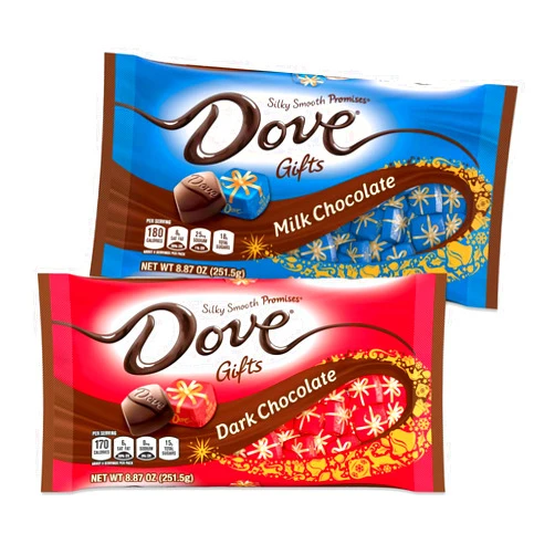 Snackivore Dove Promises Christmas Chocolate Candy Milk Chocolate and Dark Chocolate Variety 2 Pack. Dove Chocolate, Dove Dark Chocolate Candy, Candy Chocolate, Candy Christmas, Holiday Chocolate