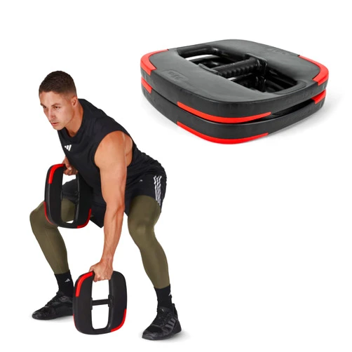 Les Mills™ Dual Purpose 22 lbs Ergonomic Free Weights for at Home Workout Equipment, Workout Weights Plates, Hand Weights for Total Body Workouts