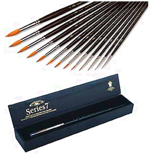 Winsor & Newton Series 7 Kolinsky Sable Watercolor Brush - Round #1 (5007001)
