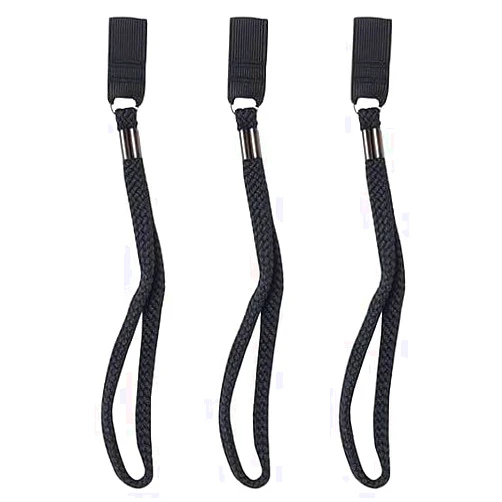 Lifeswonderful - Pack of 3 - Wrist Straps Loops Lanyards for Walking Canes or Sticks (Black)