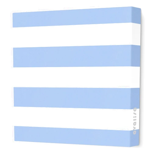 Avalisa Stretched Canvas Nursery Wall Art, Lines, Blue, 12