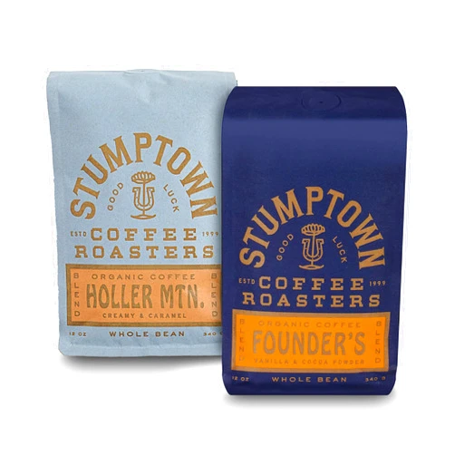 STUMPTOWN COFFEE ROASTERS Bundle of Stumptown Coffee Roasters, Medium Roast Organic Whole Bean Coffee - Holler Mountain 12 Oz + Stumptown Coffee Roasters, Medium Roast Organic Whole Bean Coffee - Founder's Blend Bag 12 Oz