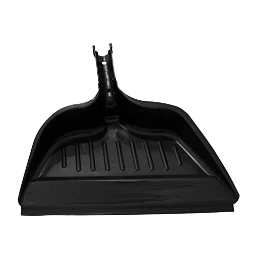 Edward Tools Heavy Duty Plastic Dust Pan - Snap Attachment to Standard Brooms - Rubber Edge for Easy Sweep of Small Items