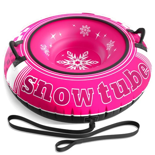 Jasonwell Inflatable Snow Tube Sled - Heavy Duty Snow Tubes for Sledding with Premium Canvas Cover for Kids Adults Snow Toy Fun Winter Outdoor Toys Christmas Birthday Gift for Boys Girls Children