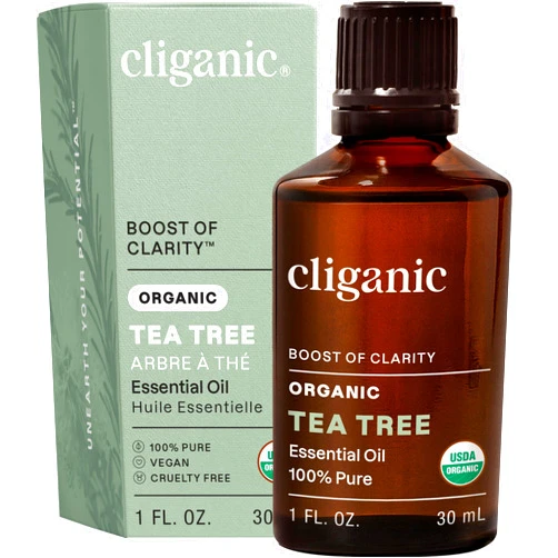 Cliganic Organic Tea Tree Essential Oil, 100% Pure Natural, for Aromatherapy | Non-GMO Verified (Packaging May Vary)