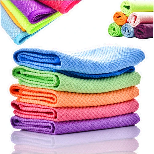 Neoefogr Probablei Streak-Free Miracle Cleaning Cloths - Reusable, Probablei Fish-Scale Cleaning Cloths, Multipurpose Streak Free Miracle Cleaning Cloths for Mirrors, Dishes, Glass, Cars (5pcs)
