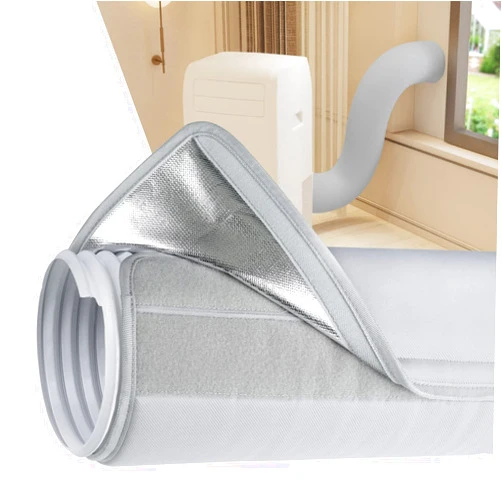 Memrita Portable Air Conditioner Hose Cover Wrap for both 5 inch and 5.9 inch Diameter Exhaust Duct Vent, Insulated AC Hose Cover for Portable Air Conditioners, Grey