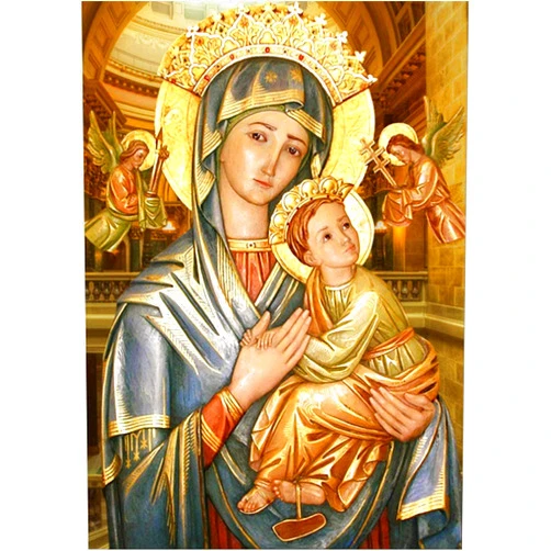 Bonoff The Virgin Mary and Jesus-1000 Pieces of Wooden Adult Jigsaw Puzzle Items - Animal Wooden Jigsaw Puzzle Toys and Games fit Together with challenging Artwork.