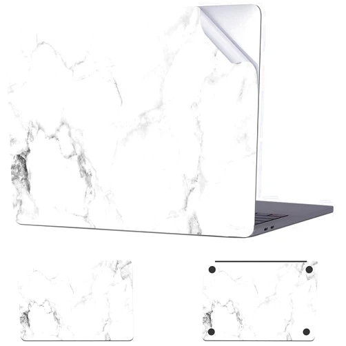 Digi-Tatoo Laptop Skin Compatible with Latest MacBook Air 13.6 inch (Model A3113 / A2681) - Logo Cutout, Anti-Scratch Full Body Protective Vinyl Skin Decal Sticker Wrap [Fresh Marble]