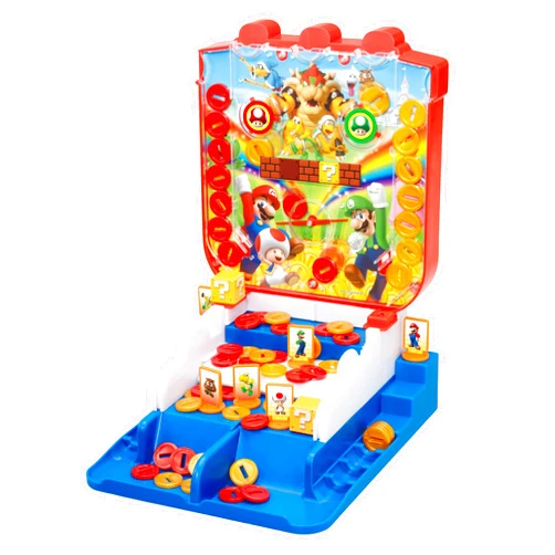 EPOCH Games Super Mario Lucky Coin Game - Tabletop Skill and Action Game for 1-2 Players - Collect Coins, Win Prizes, and Have Fun!