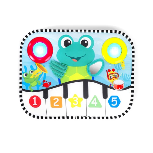 Baby Einstein Ocean Explorers Neptune's Kick & Explore Musical Kick Pad & Crib Toy, Tummy Time Mat, Learning Toy, for Ages 0 Months and up