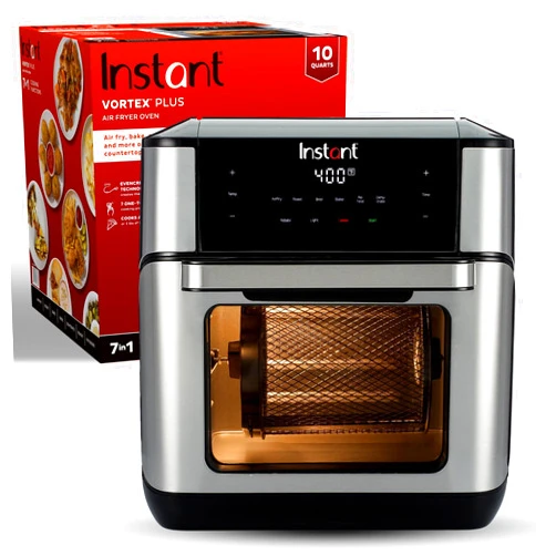 Instant Pot Instant 140-3000-01 Vortex Plus Quart 7-in-1 Multi-Use Air Fryer, 10QT, Silver,Black
