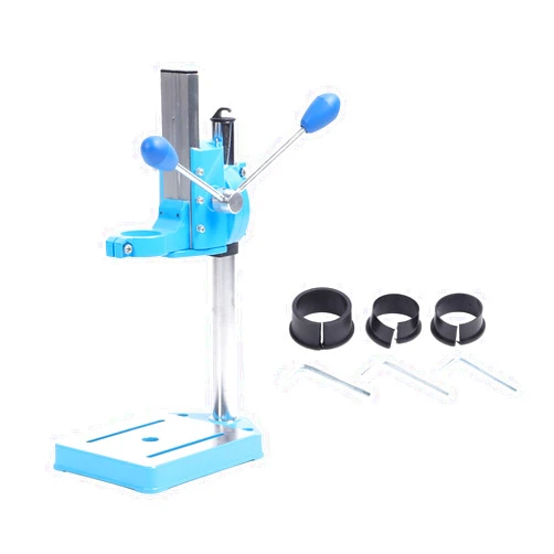 FLEXMAN Bench Drill Stand, Cast Aluminum Mini Drill Press Stand with 90 ° Rotating Fixture, Multifunctional Vertical Electric Drill Stand Workstation Stand with 3 Wrenchs