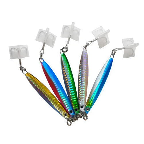 Fish WOW! 5pcs Mix Colors Set 2.8oz Colt Sniper jigs 80g coltsniper jig with a 3561D-DT MUSTAD 3X Strong Forge High Carbon Steel Treble Hook