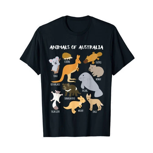 Aussie Animal Zoology Animals Of Australia Australian Animal Educational Gift T-Shirt
