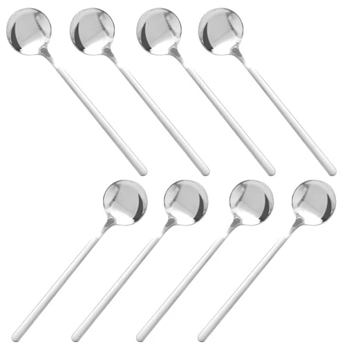 FindTop Pack of 8, Stainless Steel Espresso Spoons, findTop Mini Teaspoons Set for Coffee British Tea Dessert Cake Ice Cream Cappuccino, 5.3 Inch