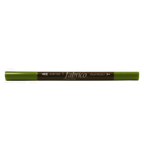 Tsukineko Dual-Ended Fabrico Marker Color-Fast, Pine Green