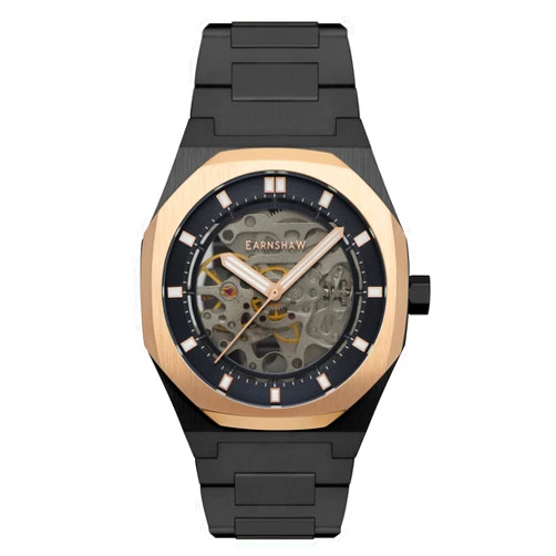 Thomas Earnshaw Drake Skeleton Men's Automatic Skeleton 42mm Watch with Stainless Steel Bracelet ES-8142