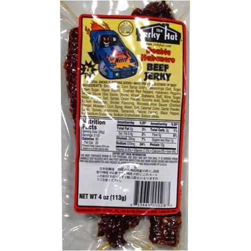 THE JERKY HUT DOUBLE HABANERO Nitro Beef Jerky