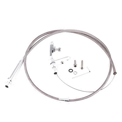 Aramox For TH350 Stainless Steel Braided Kick Down Cable Detent Kickdown
