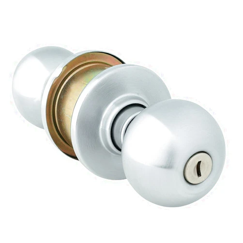 Global Door Controls Sunset Style Commercial Privacy Knob in Brushed Chrome