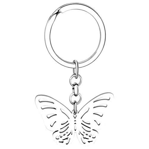 BAMAY Stainless Steel Butterfly Keychain Insect Keyring Butterfly Gifts for Women Girls Car Key Chain Backpack Purse Charms